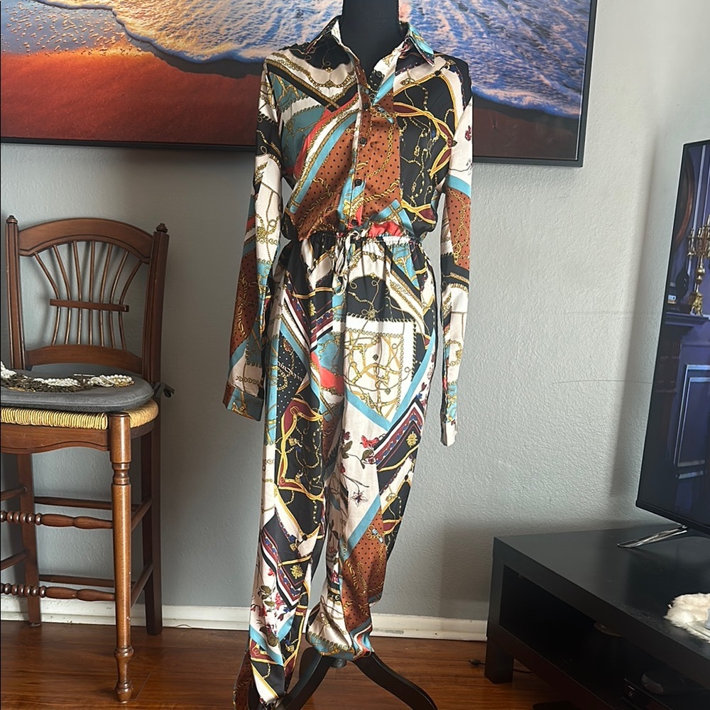 Missguided Colorful Geometric Print Jumpsuit